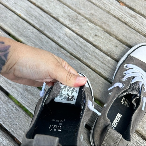 Converse Chuck Taylor Shoreline Shoes‎ Women's 5 grey Slip On Sneaker Low Top - Picture 7 of 8